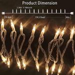 100 Mini Clear Christmas String Lights - 21ft