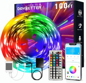 100Ft Smart LED Strip Lights with App Control
