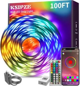 RGB LED Strip Lights with Music Sync and App Control
