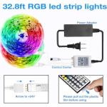 Color Changing LED Strip Lights 32.8ft Kit