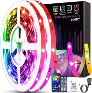 Tenmiro 100ft LED Color Changing Strip Lights
