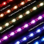 RGB LED Strip Light Kit with Remote - 4-Pack