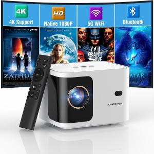 1080P WiFi Bluetooth Projector for Home Theater