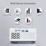 TMY Mini Bluetooth Projector with Screen, 1080P HD