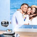 Mini Projector 1080P WiFi Bluetooth for Parties