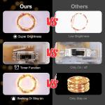 16.4ft Battery Operated Warm White String Lights