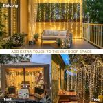 300 LED Remote Control Fairy Curtain Lights