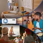 Mini LED Projector with 100" Screen 1080P