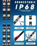 12V Waterproof LED Light Strip for Vehicles - 4 Pack