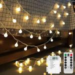 Battery-Powered LED Globe String Lights, 2-Pack