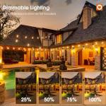 50FT LED Outdoor String Lights with Shatterproof Bulbs