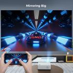 Wireless 4K HD Projector with Bluetooth & HDMI