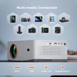 Wireless 4K HD Projector with Bluetooth & HDMI