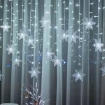96 LED Snowflake String Lights for Christmas Decor