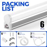 Bright LED Shop Light Fixture - 6 Pack, 4FT