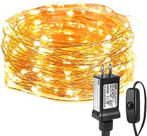 33ft 100 LED Warm White Fairy String Lights
