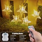 Battery Operated Star String Lights with Remote