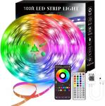 100Ft Smart RGB LED Strip Lights with App Remote