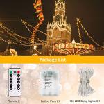 Battery Powered 33Ft Warm White Fairy String Lights