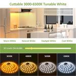 20ft Dimmable Tunable White LED Strip Light Kit