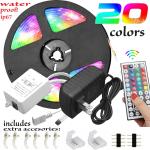 5M Waterproof RGB LED Strip Light Kit