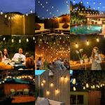 Dimmable Waterproof LED Patio String Lights 50FT-100FT