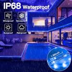 50ft Blue LED Rope Lights with Remote Control