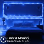 50ft Blue LED Rope Lights with Remote Control