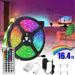 65.6FT Waterproof RGB LED Strip Lights with Remote
