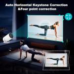 Portable 4K Mini Projector with Bluetooth and WiFi