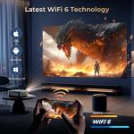 1080P WiFi Bluetooth Video Projector for Parties