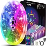 50ft RGB LED Strip Lights with App Control