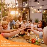 48ft Waterproof RGB LED String Lights with 15 Bulbs