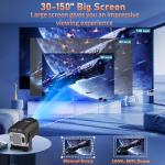 1080P Full HD Portable Projector with WiFi & Bluetooth
