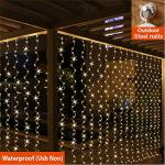 300 LED Curtain Fairy Lights with Remote Control