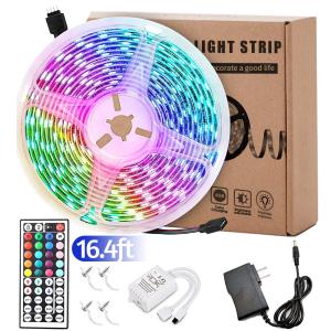 65.6FT Waterproof RGB LED Strip Lights with Remote