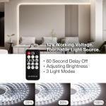 20ft White LED Strip Lights with Remote