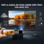 VIZONY 1080P Projector with WiFi and Bluetooth