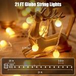 21FT Battery Operated LED Globe String Lights