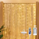 300 LED Fairy Curtain Lights with Remote Control