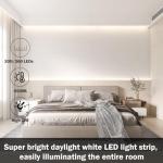 20ft White LED Strip Lights with Remote