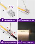 12 Pack LED Strip Light Connectors with Screwdriver