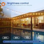 100FT LED Outdoor String Lights with Dimmable Bulbs