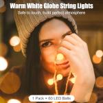 21FT Battery Operated LED Globe String Lights