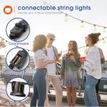 100FT LED Outdoor String Lights with Dimmable Bulbs