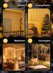 300 LED Fairy Curtain Lights with Remote Control