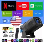 4K HD Smart Projector with WiFi and Bluetooth