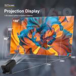 4K HD Smart Projector with WiFi and Bluetooth