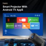 4K HD Smart Projector with WiFi and Bluetooth