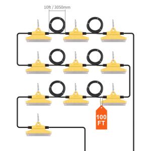 100FT Connectable Waterproof Construction String Lights